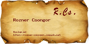 Rozner Csongor névjegykártya